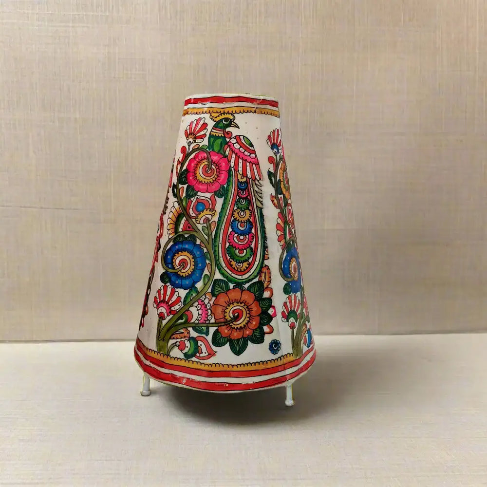 Handcrafted Leather Puppetry – Majestic Peacock Design | Bed Lamp Leather Paintings