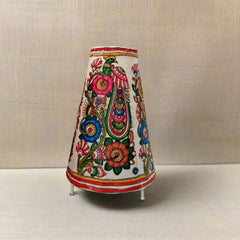 Handcrafted Leather Puppetry – Majestic Peacock Design | Bed Lamp Leather Paintings