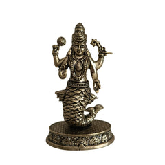 Brass Idol of Lord Matsya (The Fish Avatar of Lord Vishnu) Brass Ware