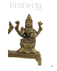 Divine Brass Laxmi Devi Idol – Goddess of Wealth and Prosperity