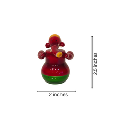 Auspicious Etikoppaka Lord Ganesha - Glossy Red and Green Lacquer