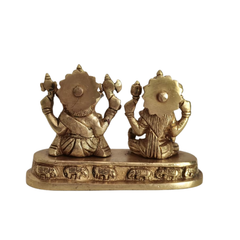 Divine Prosperity – Lakshmi Devi and Ganesha Brass Idol