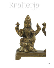 Divine Brass Laxmi Devi Idol – Goddess of Wealth and Prosperity