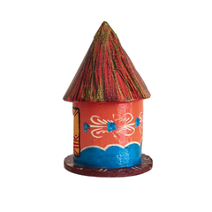 Vibrant Village Hut - Hand-Painted Kondapalli Wooden Toy