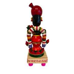 Hand-Painted Etikoppaka Lakshmi Statue – Traditional South Indian Folk Art