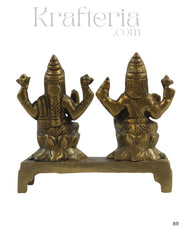 Divine Brass Laxmi Devi Idol – Goddess of Wealth and Prosperity