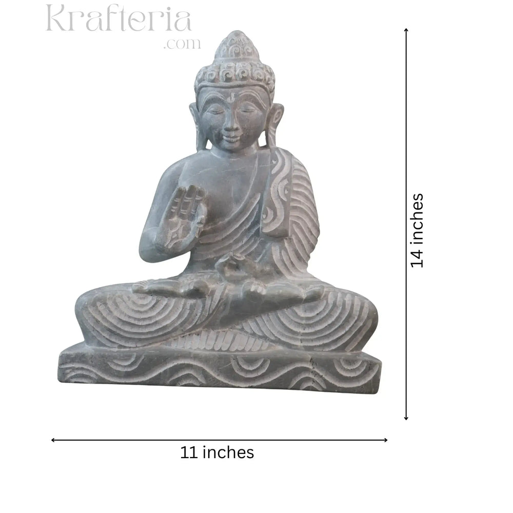 Peaceful Buddha Figurine – Soft Stone Decorative Idol belur shanker