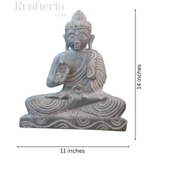 Peaceful Buddha Figurine – Soft Stone Decorative Idol