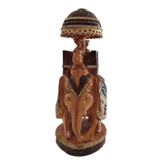 Traditional Wooden Hand-Made Painted Elephant Ambari | Perfect for Home & Gift maruthi handicrafts
