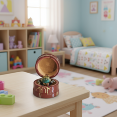 Handcrafted Wooden 'Surprise Spider' Box - Traditional Indian Trick Toy Wooden Decorative