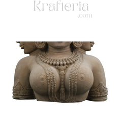 Faces of Eternity - Bust of the Triple Aspect Deity Sand Stone