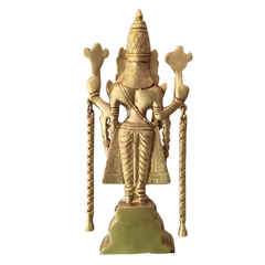 Brass Lord Venkateswara (Balaji) Idol: Embodiment of Prosperity and Grace