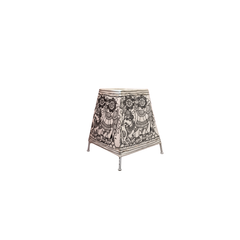 Timeless Tradition – Elephant Kalamkari Leather Hand Painting | Bed Lamp