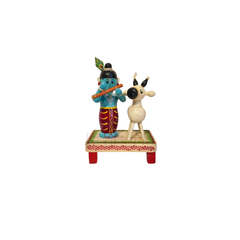 Etikoppaka Wooden Krishna with Sacred Cow