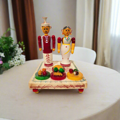 Etikoppaka Wedding Couple with Ritual Set