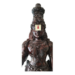 Devotional Rosewood Balaji Sculpture – Symbol of Protection & Prosperity Wooden Sculpture