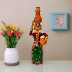 Etikoppaka Wooden The Double Pot Water Carrier