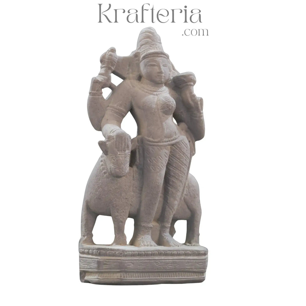 Arthanareeswara Sculpture-Divine Unity of Shiva and Parvati Soft Stone