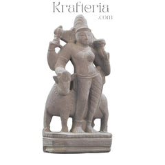 Arthanareeswara Sculpture-Divine Unity of Shiva and Parvati Soft Stone