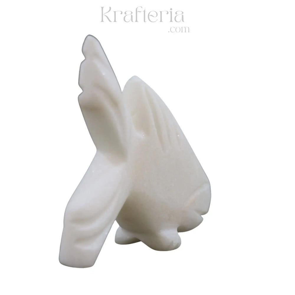 Marble Fish Showpiece – Elegant Tabletop Decoration Marble Soft Stone