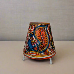 Colorful Peacock Leather Puppetry Artwork – Handcrafted Folk Decor | Bed Lamp Leather Paintings