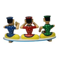 Eco-friendly Channapatna wooden music band figurines handcrafted