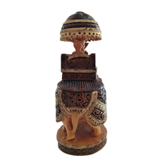 Traditional Wooden Hand-Made Painted Elephant Ambari | Perfect for Home & Gift