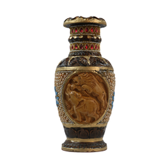 Handcrafted Wooden Stone Vase – Unique Floral Table Accent