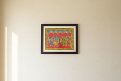Sita Swayamvaram Cheriyal Painting - Traditional Telangana Folk Art Cheriyala Painting