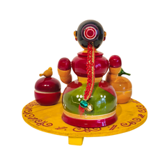 Etikoppaka Art Serving Set with Lady and Birds