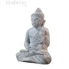 Peaceful Buddha Figurine – Soft Stone Decorative Idol