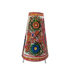 Peacock Glow – Traditional Leather Art for Home Decor | Bed Lamp