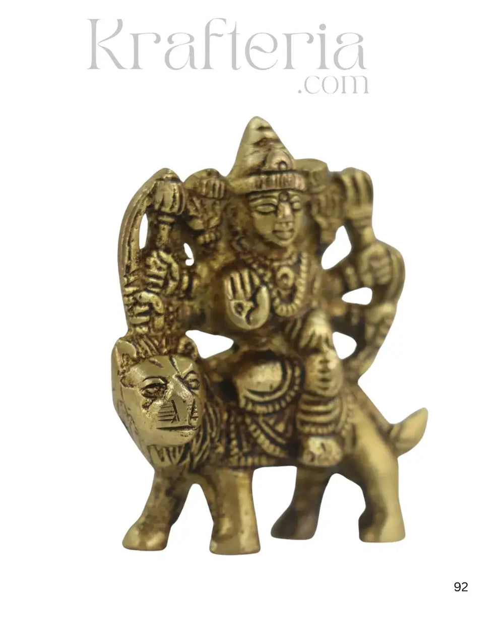Handcrafted Brass Durga Maa Idol – Symbol of Strength and Courage Brass Ware