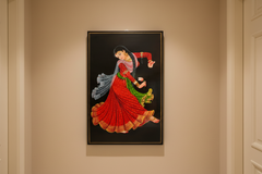 Authentic Nirmal painting of dancing beauty