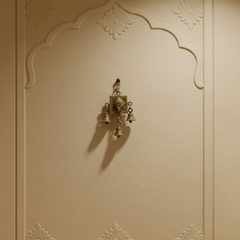 Brass Finish Sacred Shankha Wall Hanging Brass Artwork