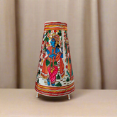 Radha Krishna Dancing Leather Puppetry Lamp Shade | Bed Lamp