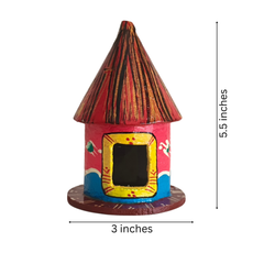 Kondapalli Wooden Craft - Hand-Painted Rustic Hut