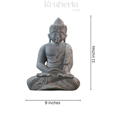 Peaceful Buddha Figurine – Soft Stone Decorative Idol