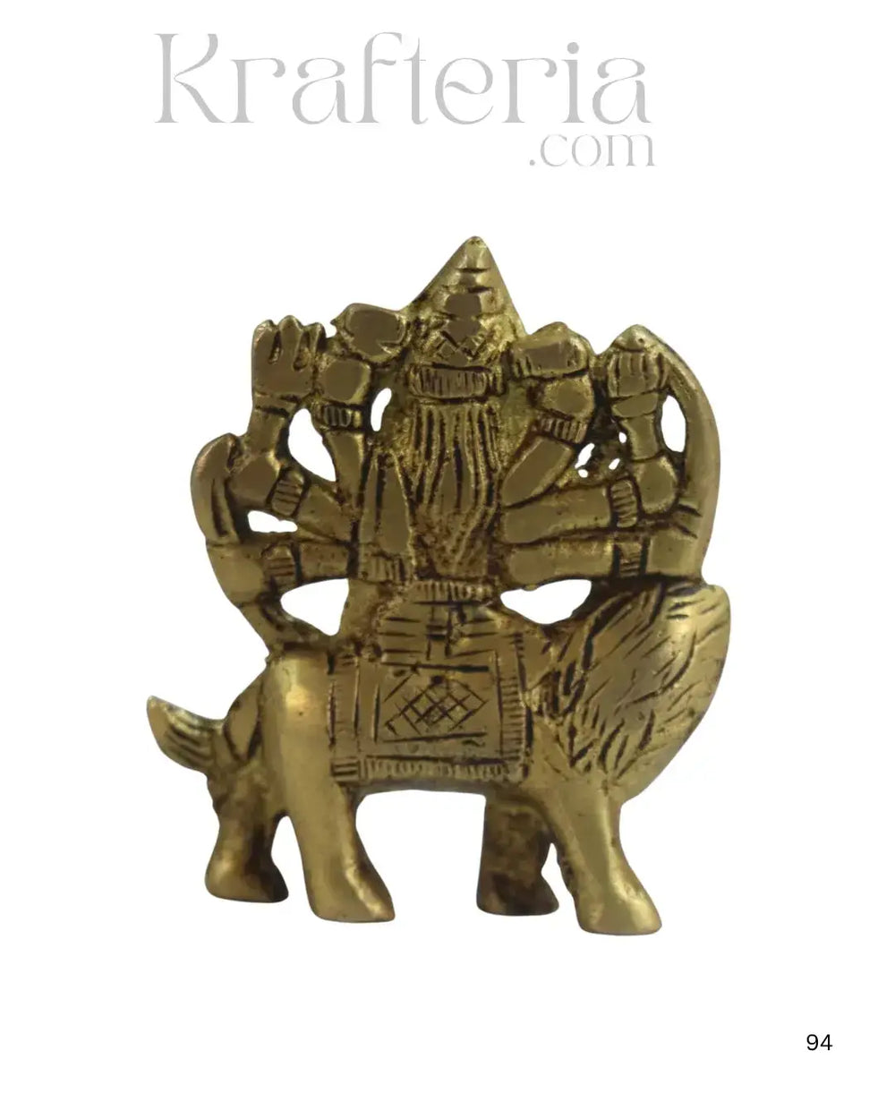 Handcrafted Brass Durga Maa Idol – Symbol of Strength and Courage Brass Ware