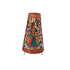 Radha Krishna Dancing Leather Puppetry Lamp Shade | Bed Lamp