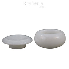 Handcrafted Marble Kumkum Box – Traditional Puja Accessory Marble Soft Stone