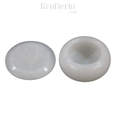 Handcrafted Marble Kumkum Box – Traditional Puja Accessory Marble Soft Stone