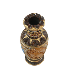 Handcrafted Wooden Stone Vase – Unique Floral Table Accent