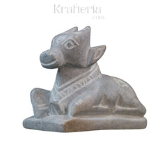Nandi Idol in Soft Stone – Traditional Temple Decor