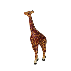 Hand-Painted Wooden Giraffe – Decorative Animal Figurine