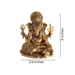 Brass Ganesha Sculpture: Symbol of Prosperity, Intellect, and Protection
