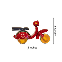Etikoppaka Wooden Scooter Decor - Handmade Lacquerware Toy