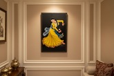 The Graceful Lotus Kathak Dancer Wall Art - Nirmal Painting Paintings