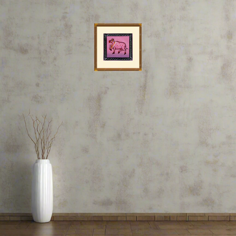 Sacred Cow – Symbol of Prosperity and Devotion Pichwai Painting Paintings