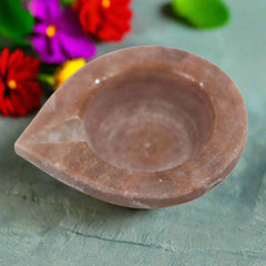 Marble Deepam for Puja – Traditional Indian Oil Lamp